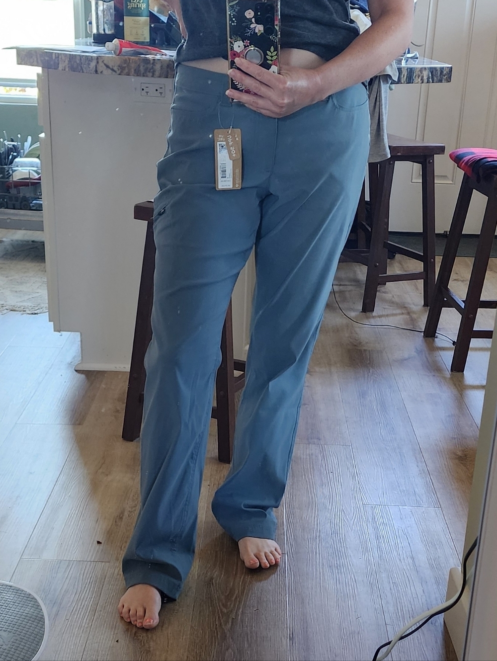 NWT Light Blue Straight-Leg Hiking Pants Size 8